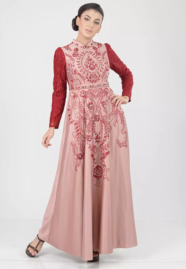 Bibiq Gamis Brokat Satin