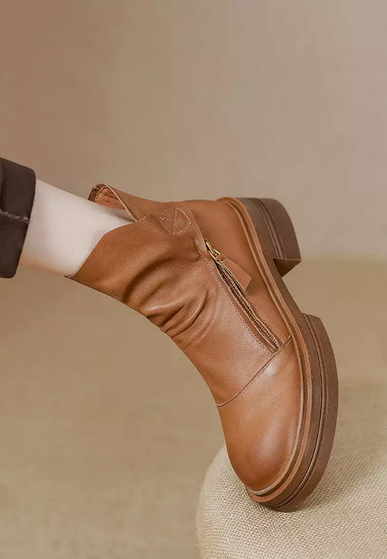 Double zipper ankle boots 2025