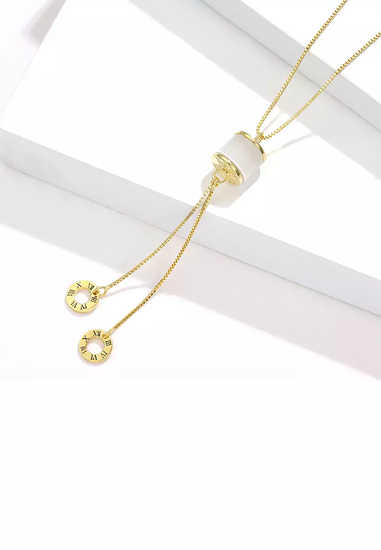 Buy Glamorousky 925 Sterling Silver Plated Gold Arabic Number