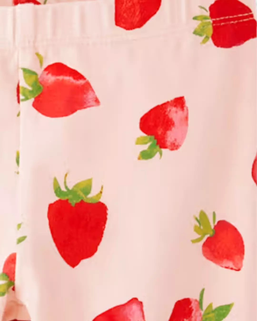 Toddler Girls Strawberry Capri Leggings 3Pk - Celana Panjang Bayi Perempuan (Merah)