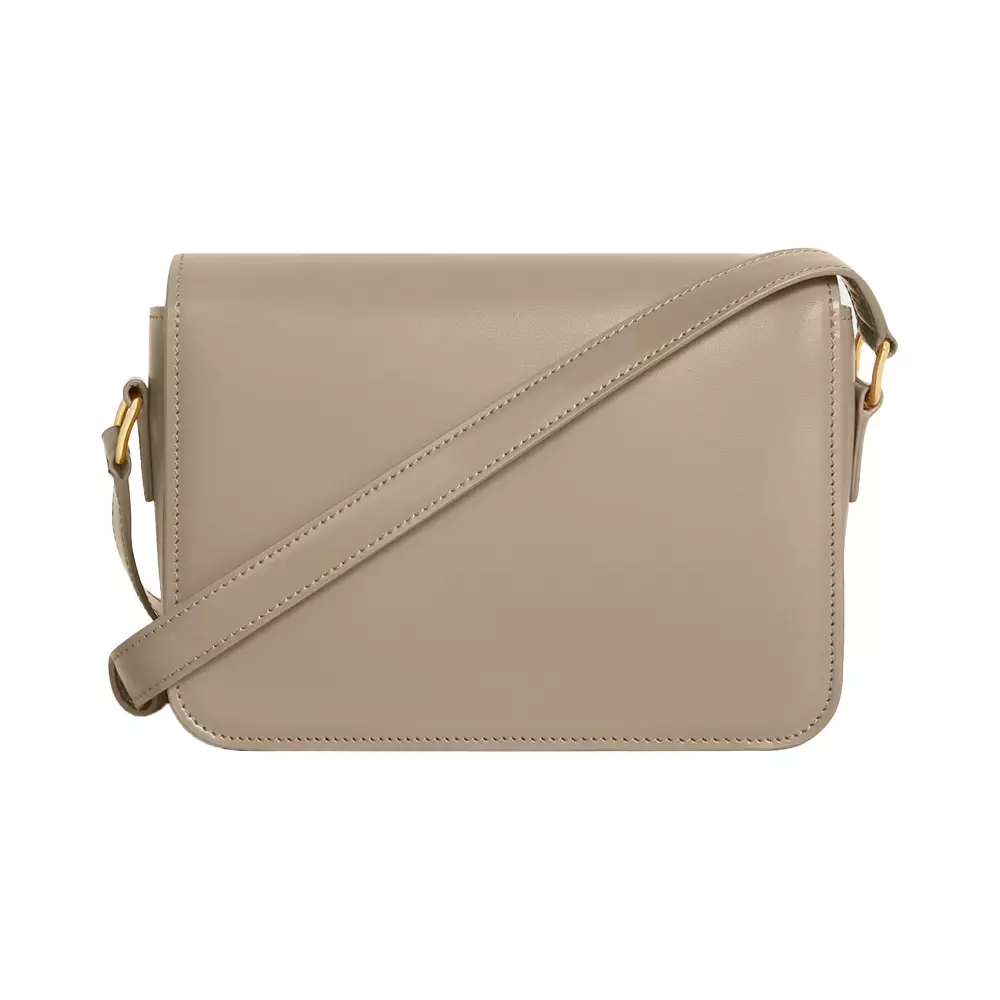 [7.7 SALEBRATION] Teen Triomphe Bag in Shiny Calfskin Modern Taupe Ghw