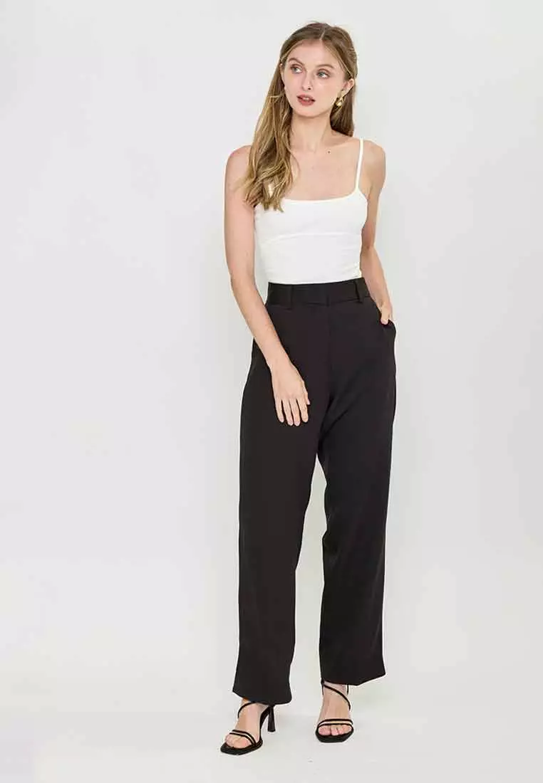Eliza Jane Relaxed Fit Pants with Belt Loop