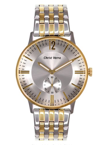 Christ Verra Fashion Men’s Watch CV 52297G-13 SLV White Silver Gold Stainless Steel