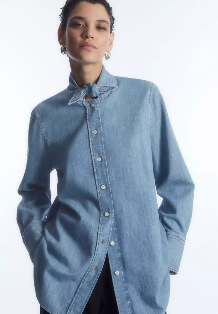 COS, Blue Men's Denim Shirt