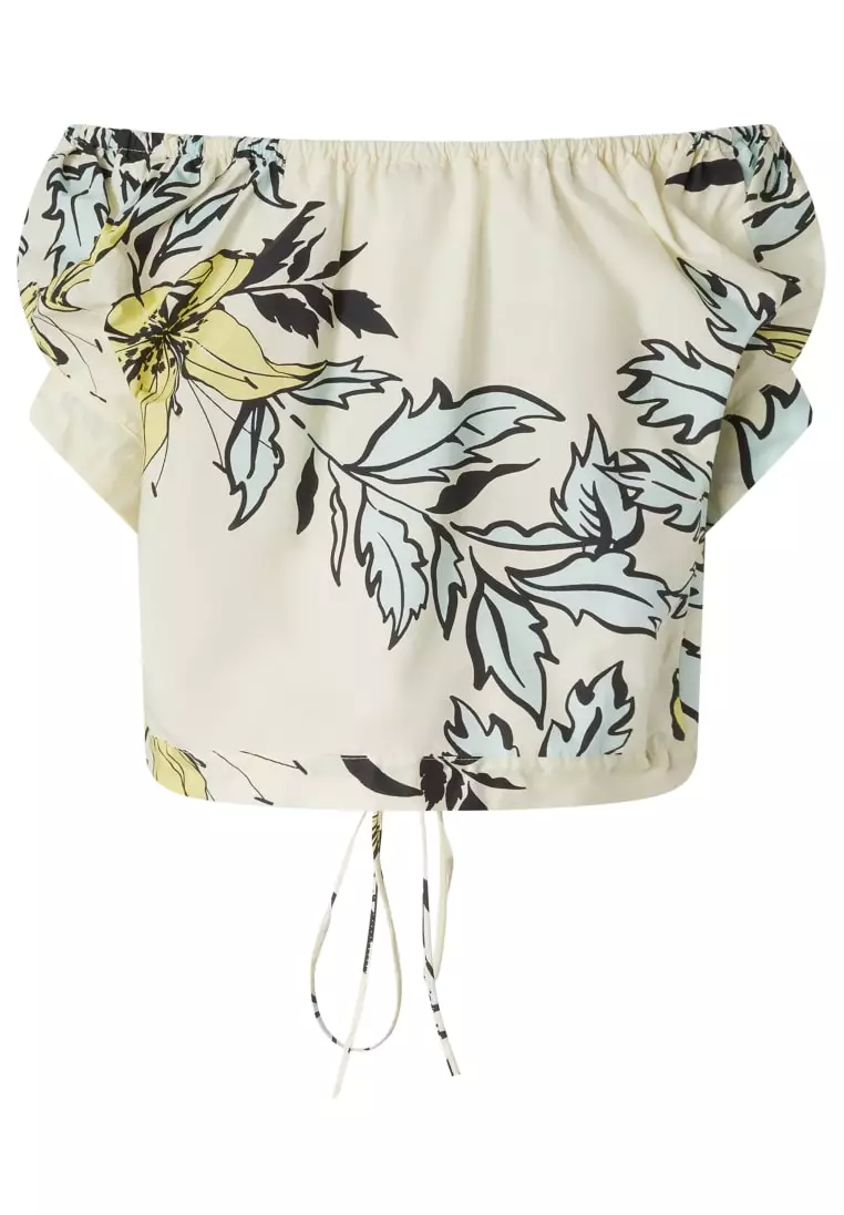 Buy Pinko Drawstring blouse with stretchable neckline Online
