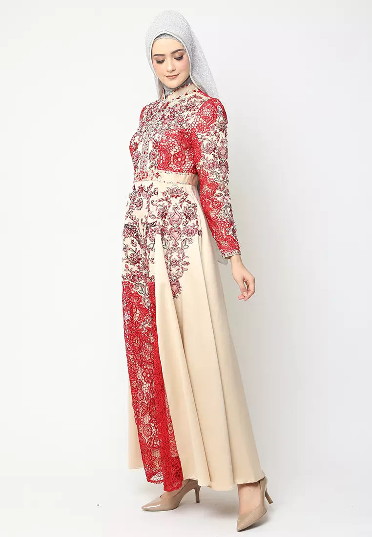 Bibiq Gamis Brokat Satin