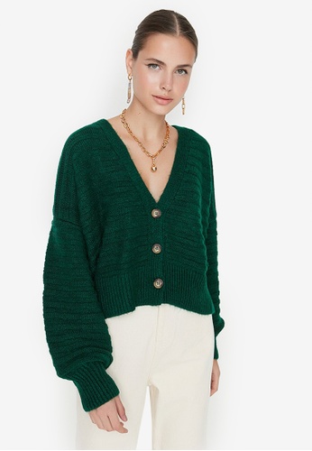 Trendyol green Knitted Cardigan 3D61DAA8DD5921GS_1