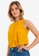FORCAST yellow Lola Front Frill Top 67068AAA54FCE0GS_1