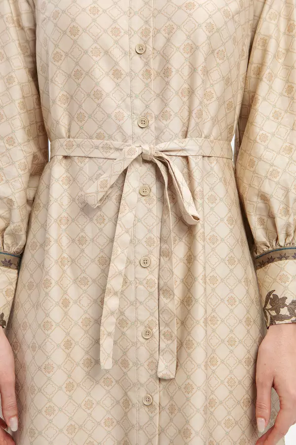 MINIMAL - Faadz - Geometric Print Shirt Dress - Beige -  Roger Danuarta & Cut Meyriska for Manzone & Minimal