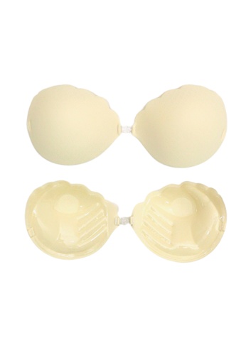 Kiss & Tell white 2 Pack Scallop Thick Push Up Stick On Nubra in White Seamless Invisible Reusable Adhesive Stick on Wedding Bra 隐形聚拢胸 E64ABUS8F41315GS_1