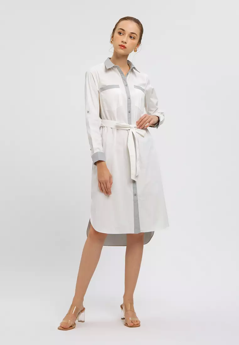 Minimal Sheila Dress Bio White