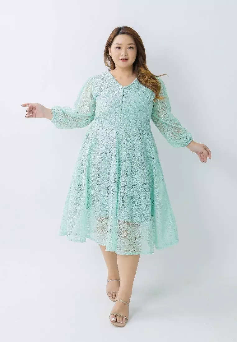 Plus Size Dress Hye Ji Mint