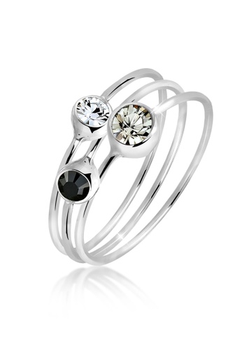 Shop Elli Germany Elli Germany Ring Set Stacking Swarovski Crystal