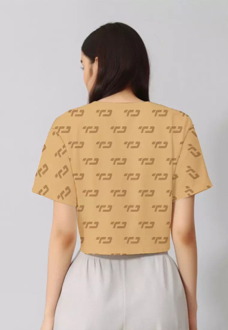 LSB73 crop top tees olahraga casual fit to xl "td cookie dough ice cream" drifit stretch