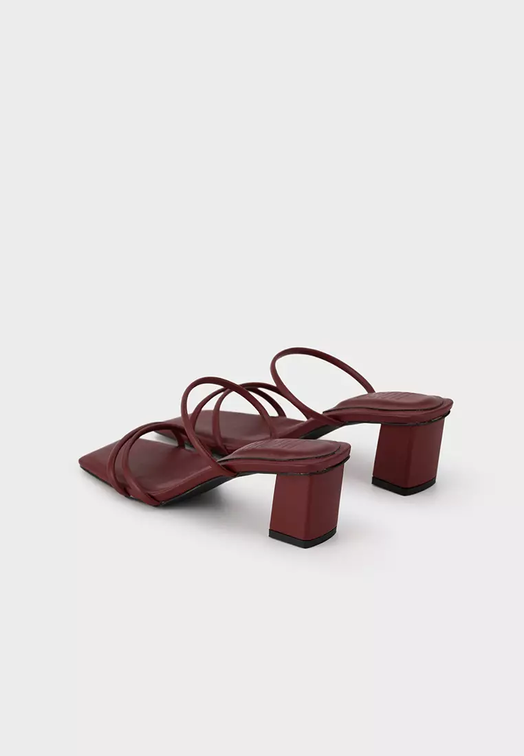 STRAPPY CLOUDFOAM BLOCK HEEL SANDALS细带方頭粗跟涼鞋