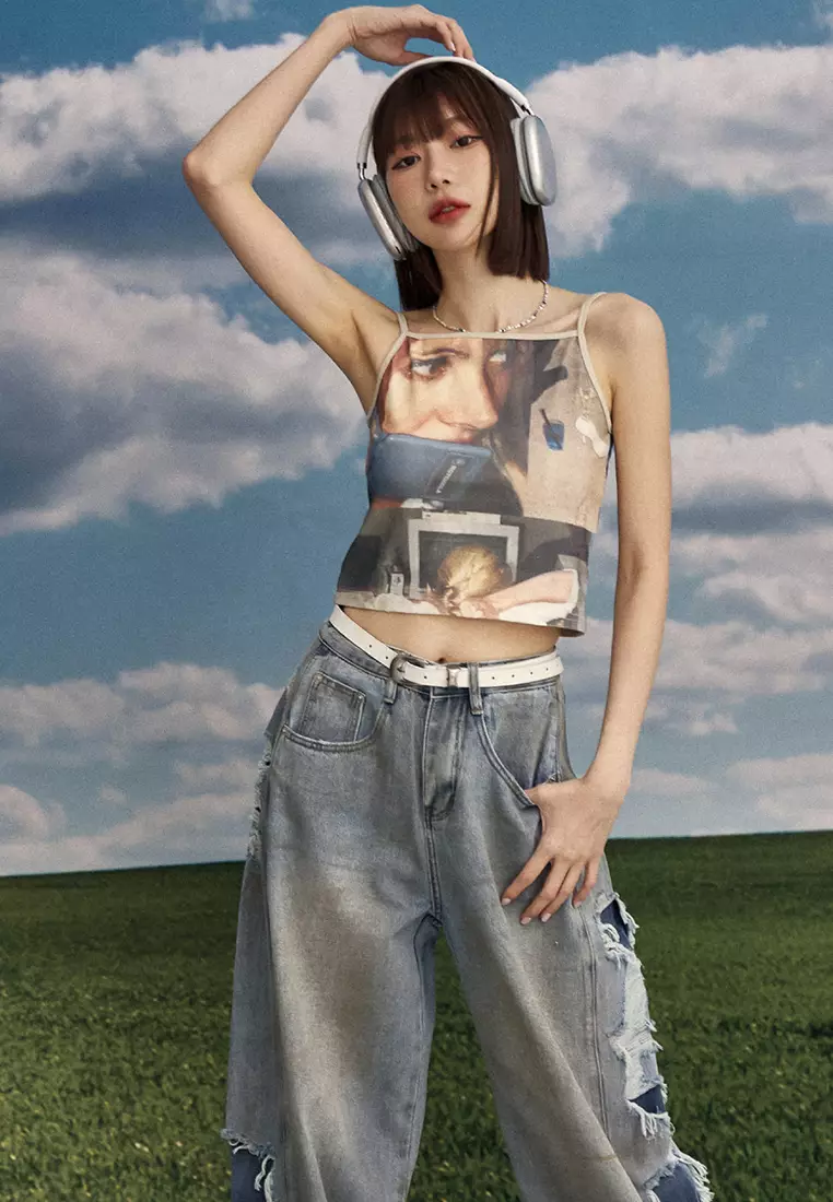 American-Style Poster Print Tank Top