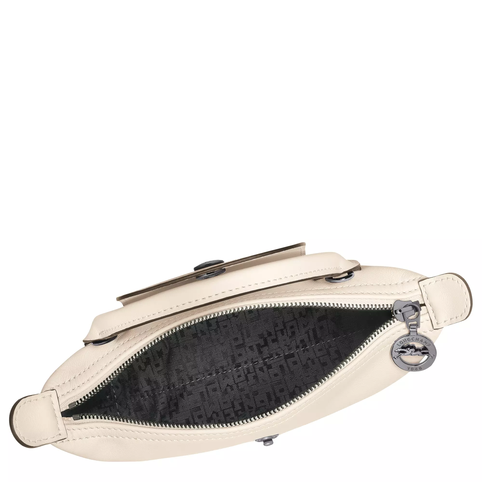 Le Pliage Xtra XS Leather Pouch - White Ecru