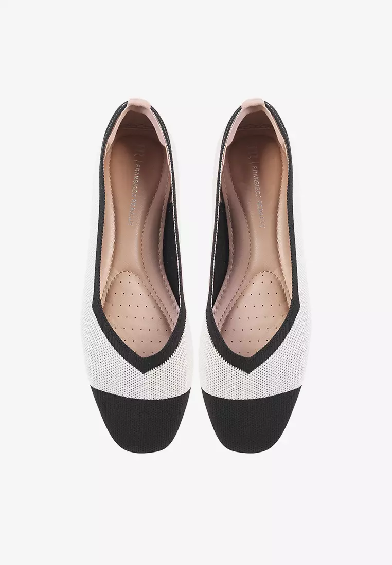 Flat Shoes Rajut Wanita Two Tone L.Venti