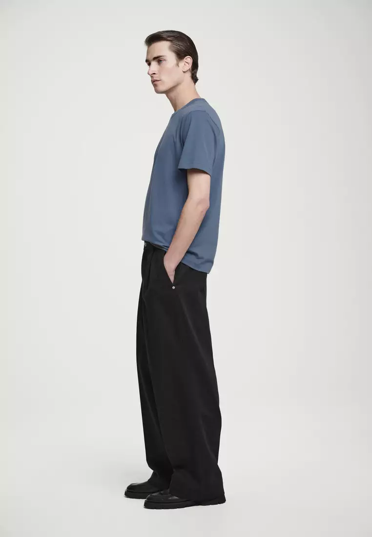 REGULAR BRUSHED-COTTON T-SHIRT