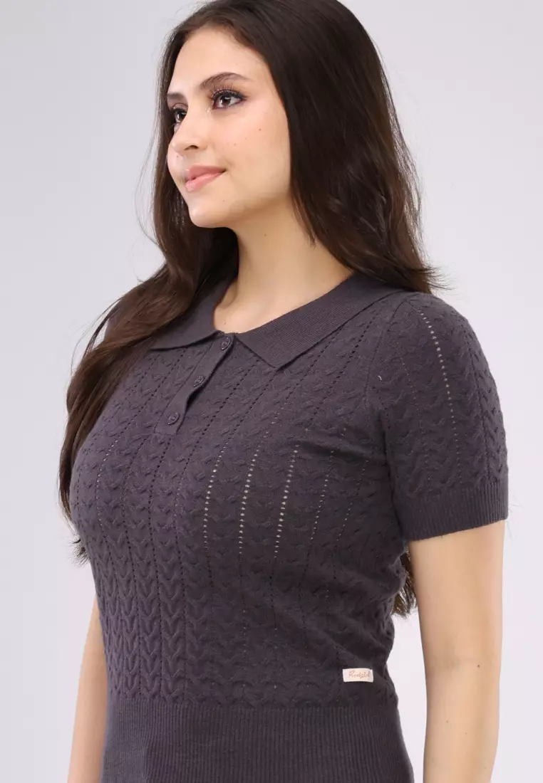 Knitted Short Sleeves Top