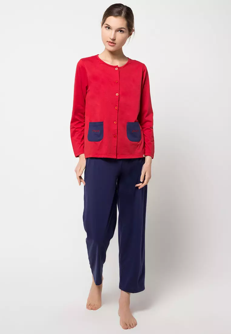 Long Sleeve, Long Pants Pocket Sleepwear
