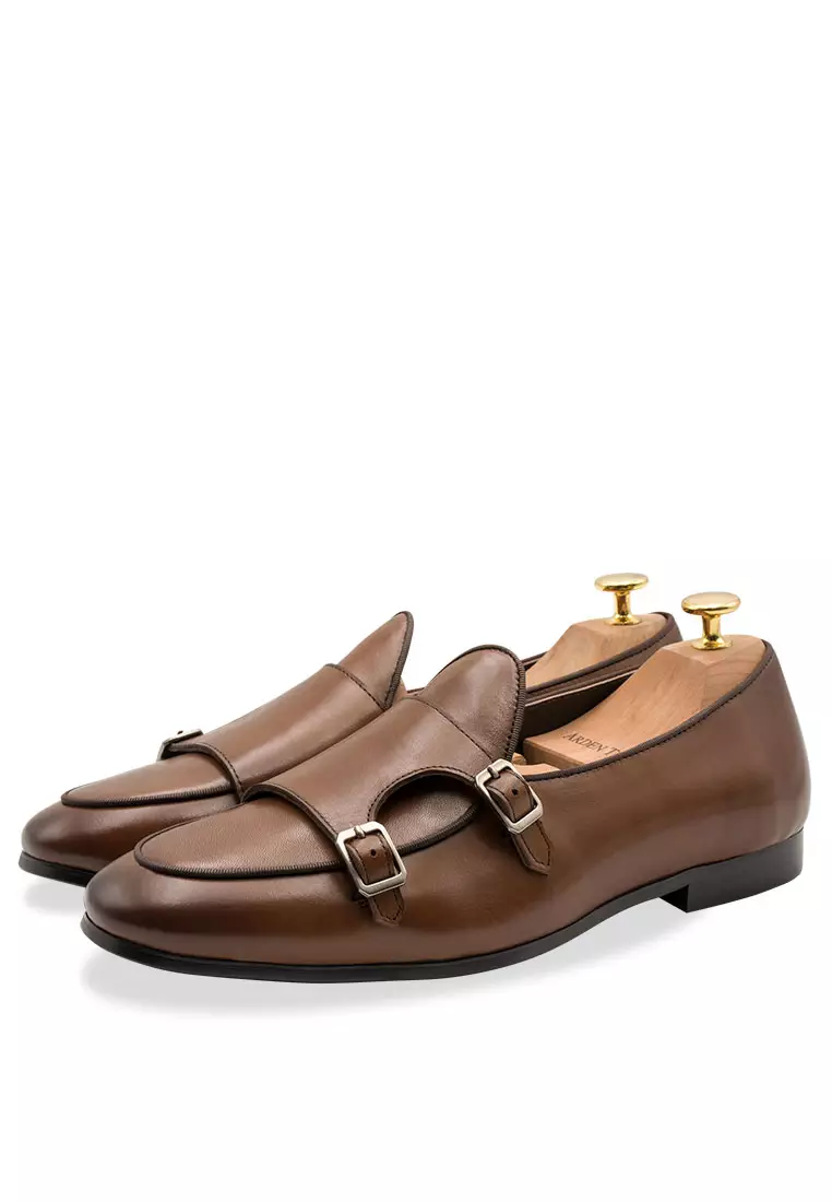 Tuerto Chestnut Double Monk Loafer