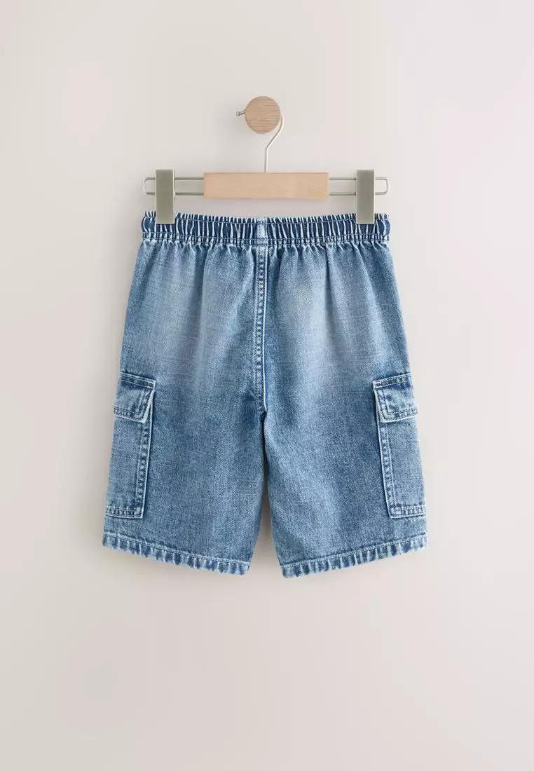 100% Cotton Denim Cargo Shorts 2 Pack