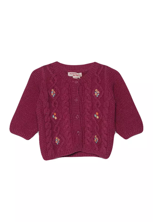 Buy Du Pareil Au M me DPAM Fuschia Knitted Cardigan 2024 Online