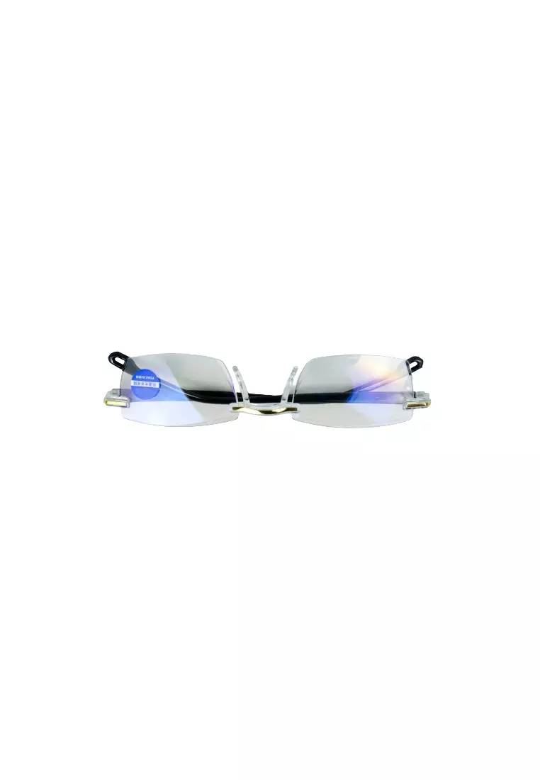 Kacamata Baca Rabun Dekat Frameless Anti Blue Light Glasses Plus - Black Gold