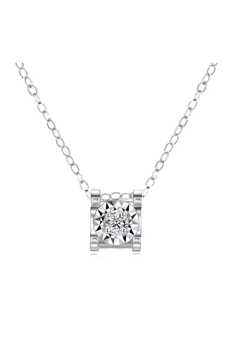 White gold discount diamond necklace womens