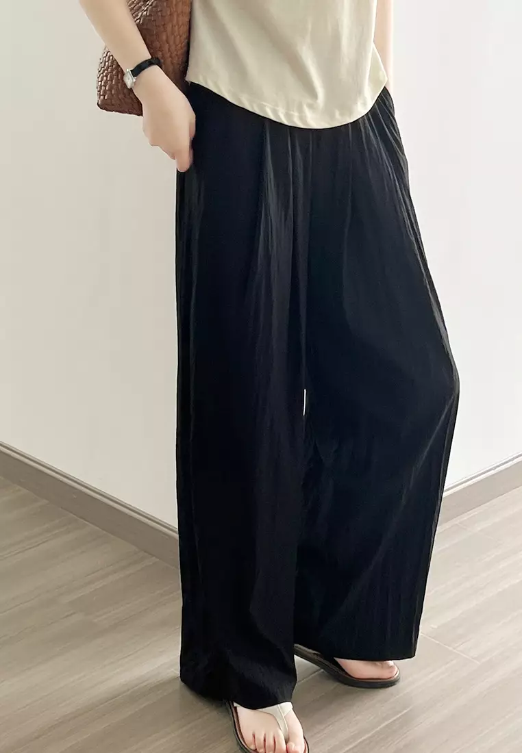 Buy Twenty Eight Shoes Vansa Thin Wrinkled Wide Leg Pants Vcw P80759