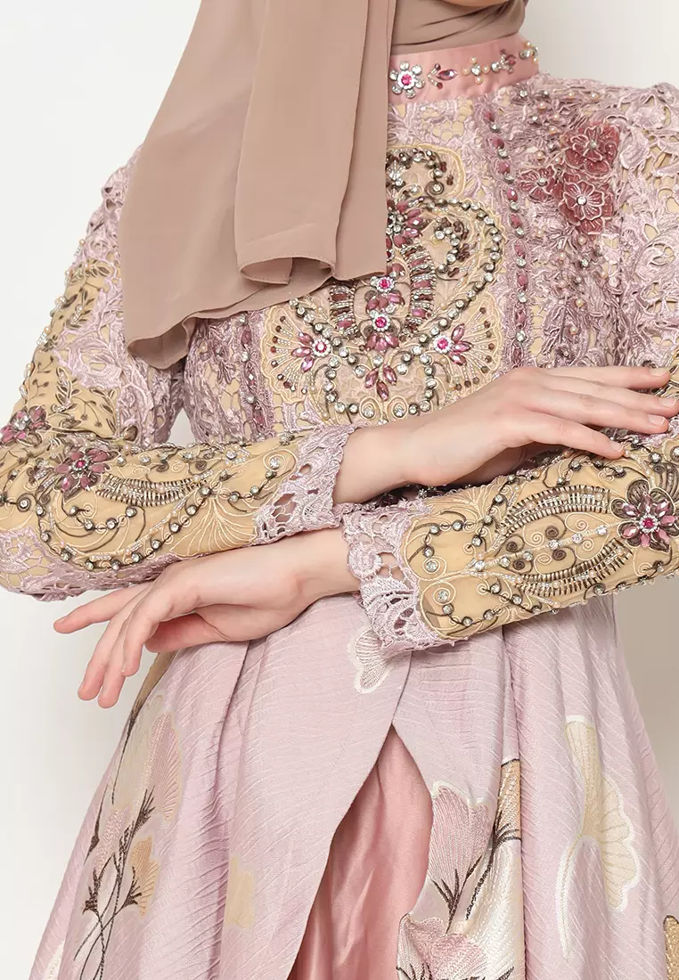 Bibiq Gamis Brokat Satin JACQUARD