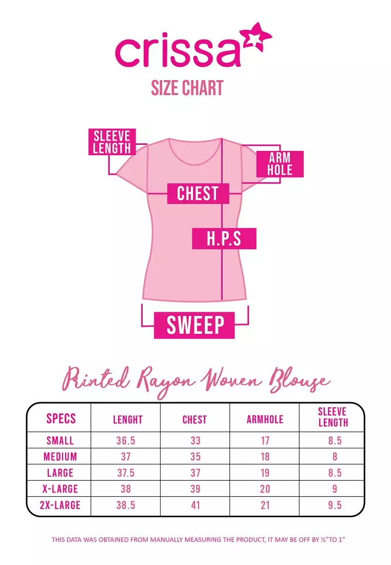 Woven Printed Rayon Short Sleeves Blouse