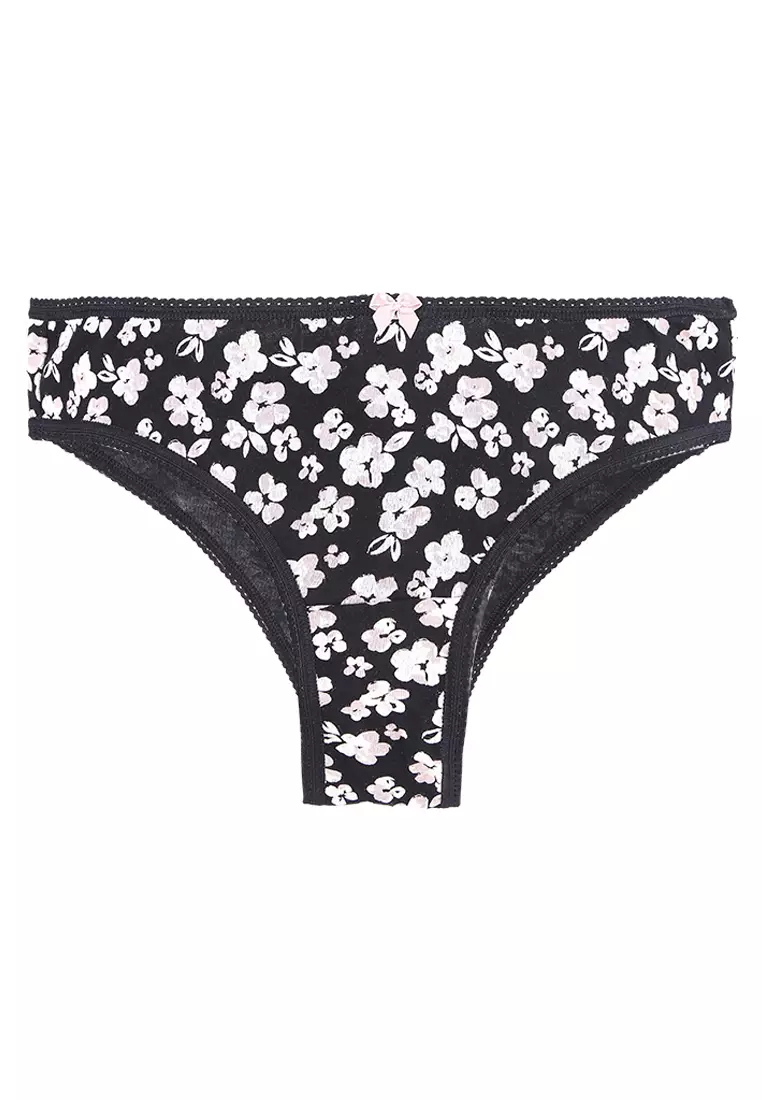 5pk Cotton Lycra Brazilian Knickers