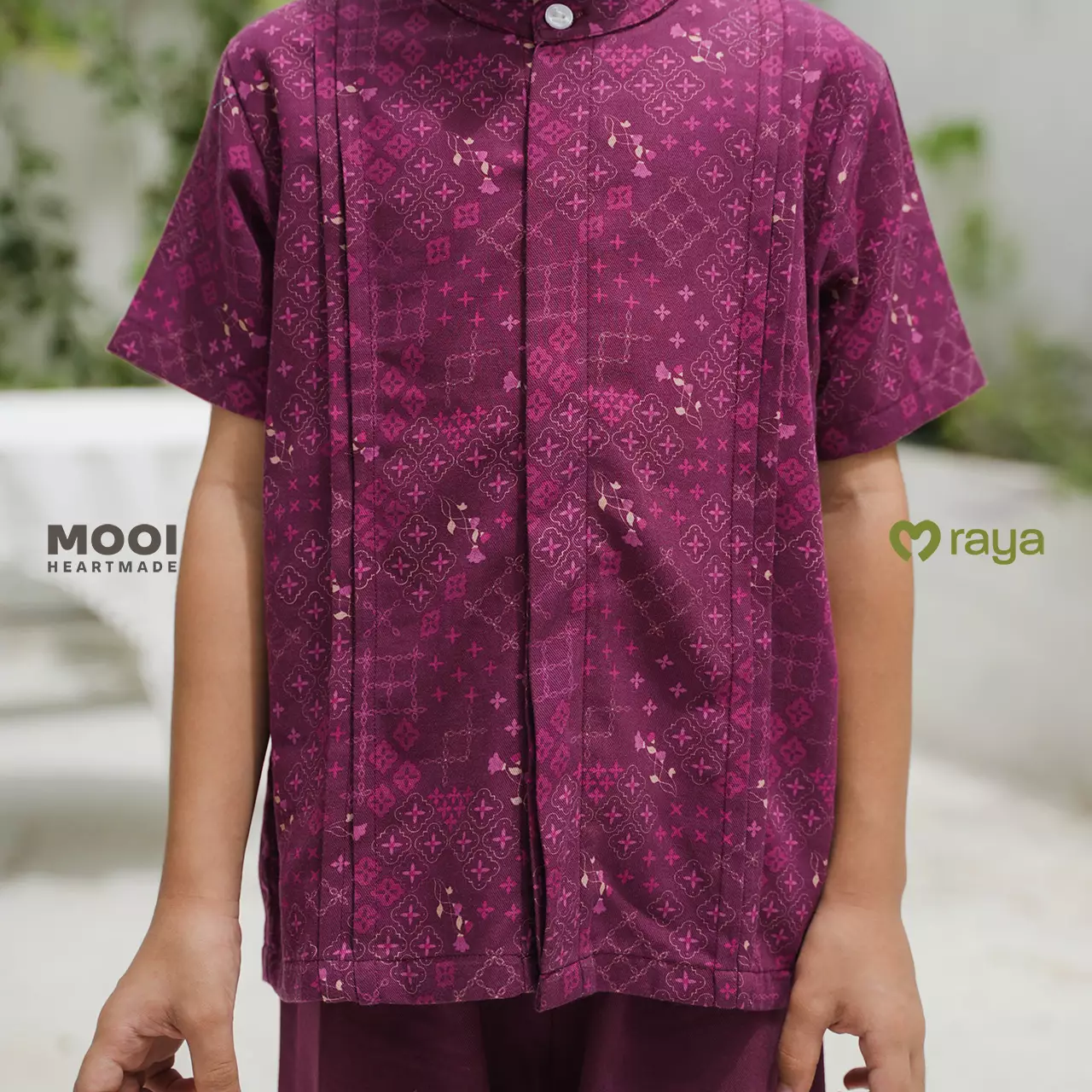 Mooi Raed Koko Set Setelan Koko Anak Raya Collection Zeina Series - White