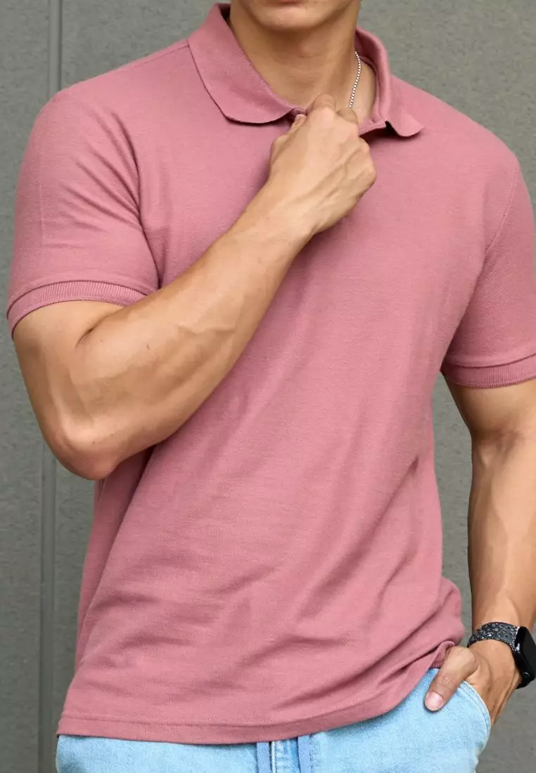 Kale Park Dusty Rose/ Kaos Polo Pria Lengan Pendek Kerah / Polo Shirt Slim Fit