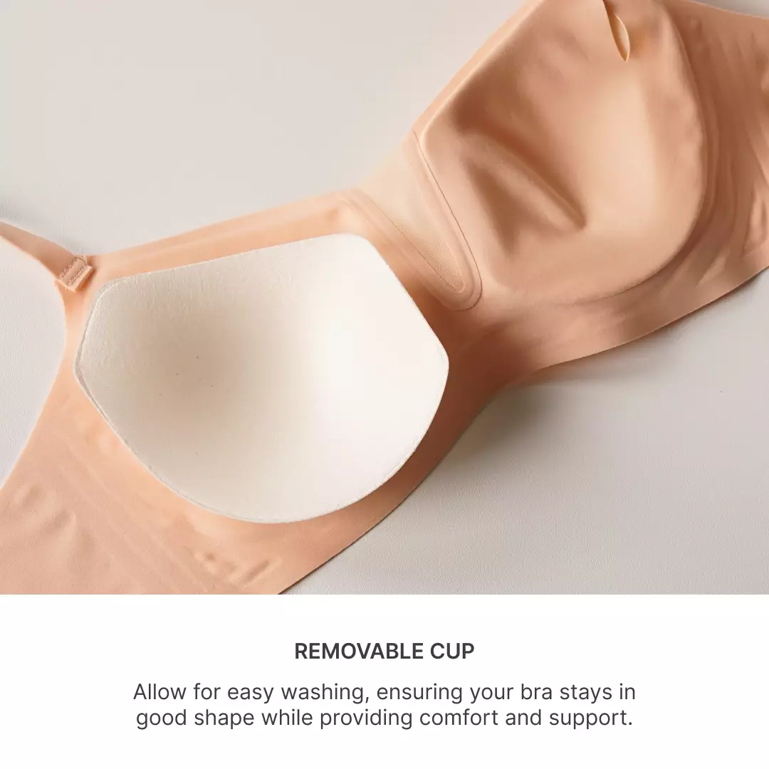 Nathalie Square Neck Seamless Bra NTB 3520 - Hitam