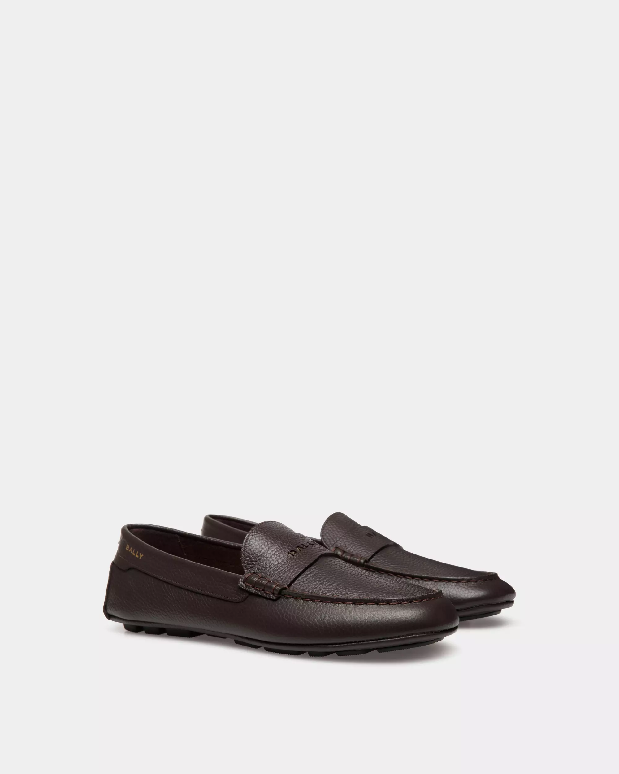Bally Kelys-U Grained Leather Loafers - Brown