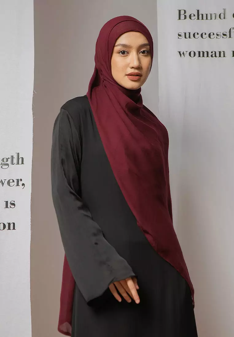 Viscose Pashmina Nour Shawl Burgundy NEW