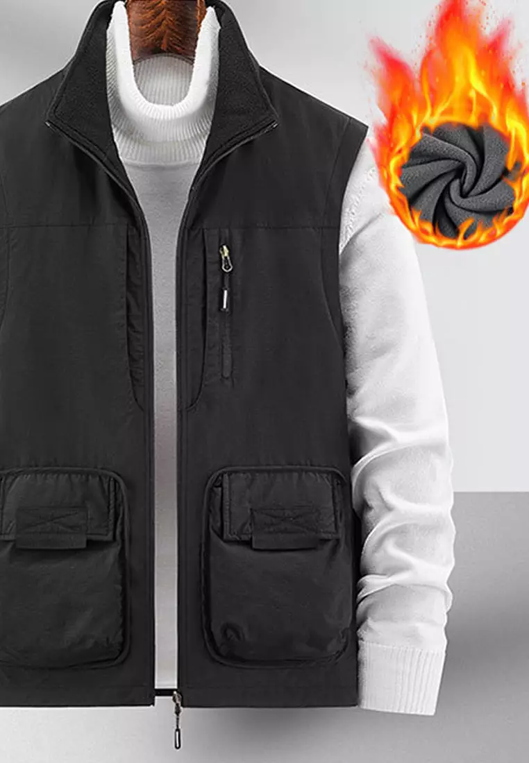 Men's black 2024 fleece vest