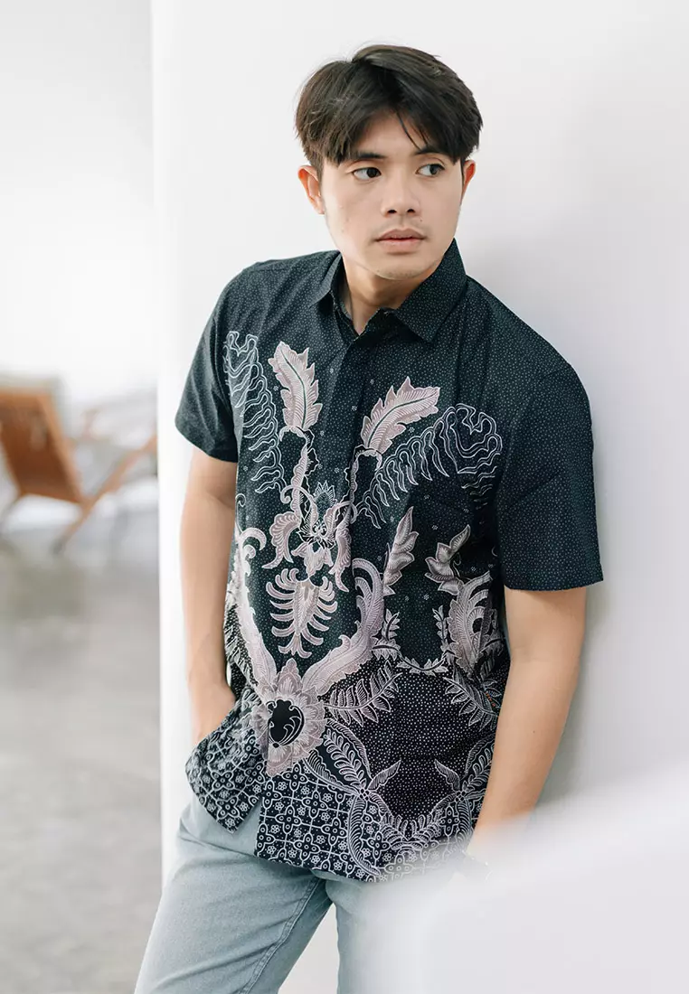 My Aksa batik Pria Kemeja Pendek Archilles Alethea