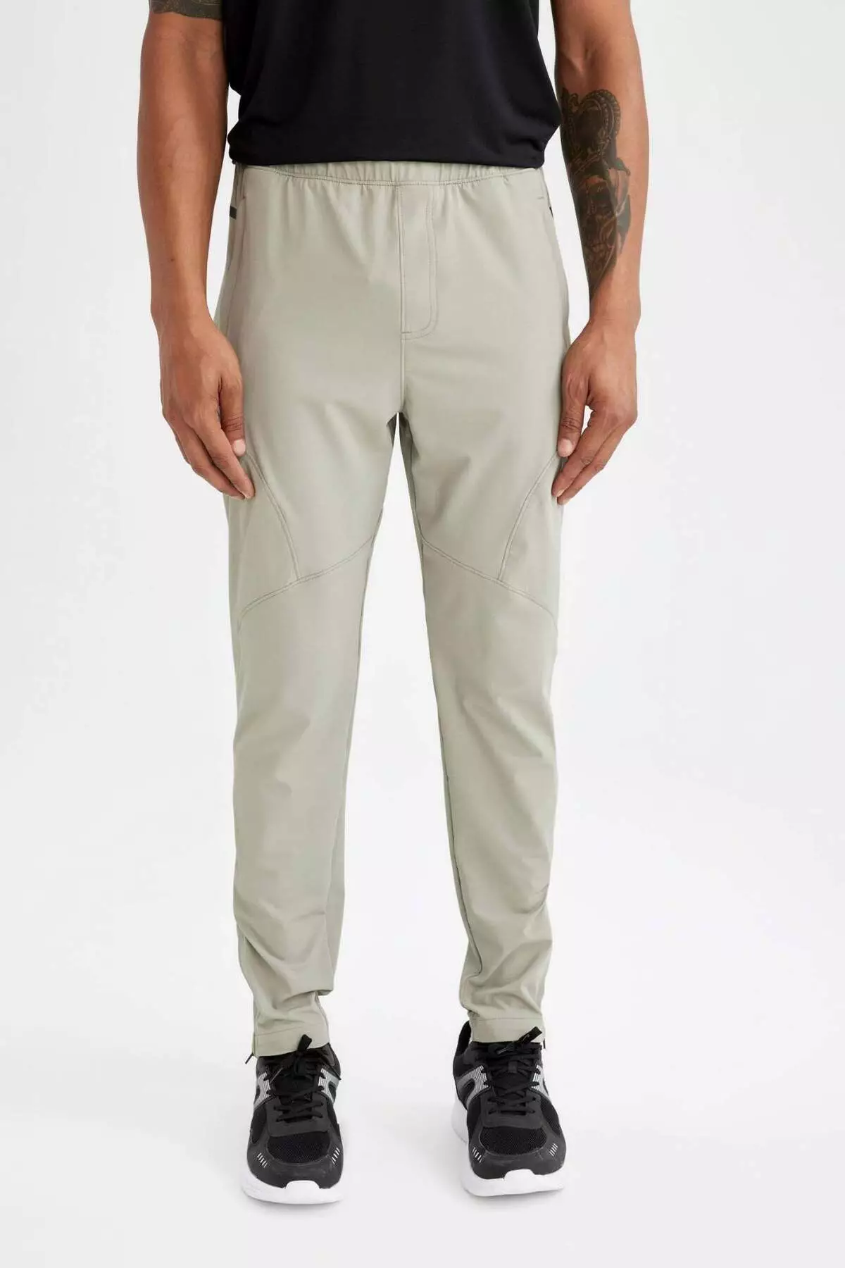 Defactofit Sportsman Woven Pants Slim Fit Tight-Fitting Double Pocket Zipper Leg C9262Ax24Au