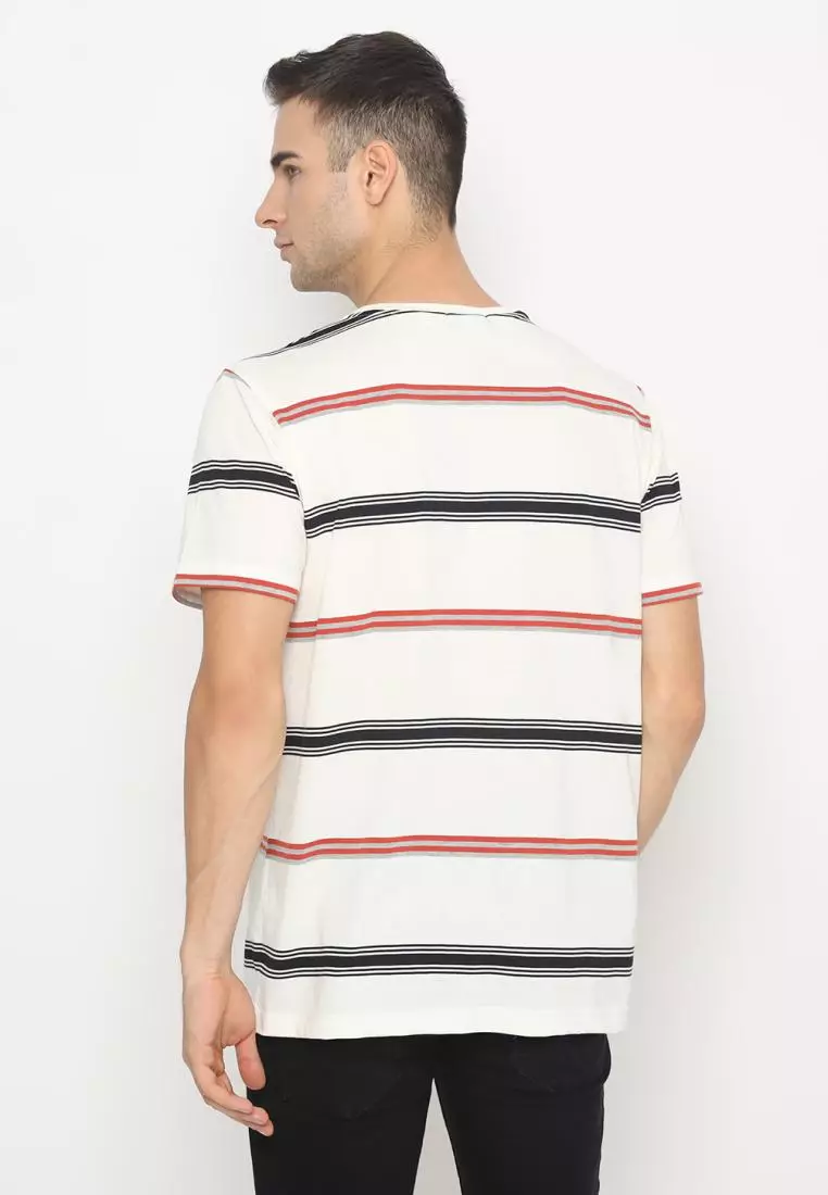 MATSUDA T Shirt Pria Kaos Stripe Motosu