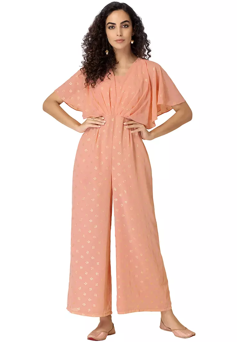 Jumpsuit top peach colour