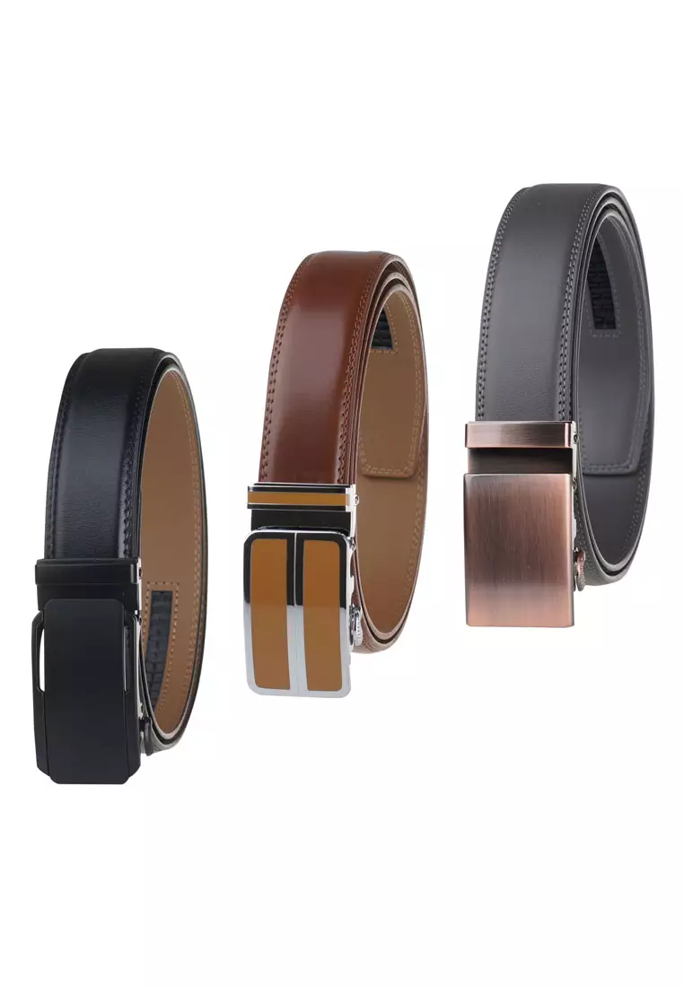 Women's Leather Slide-Buckle Belt