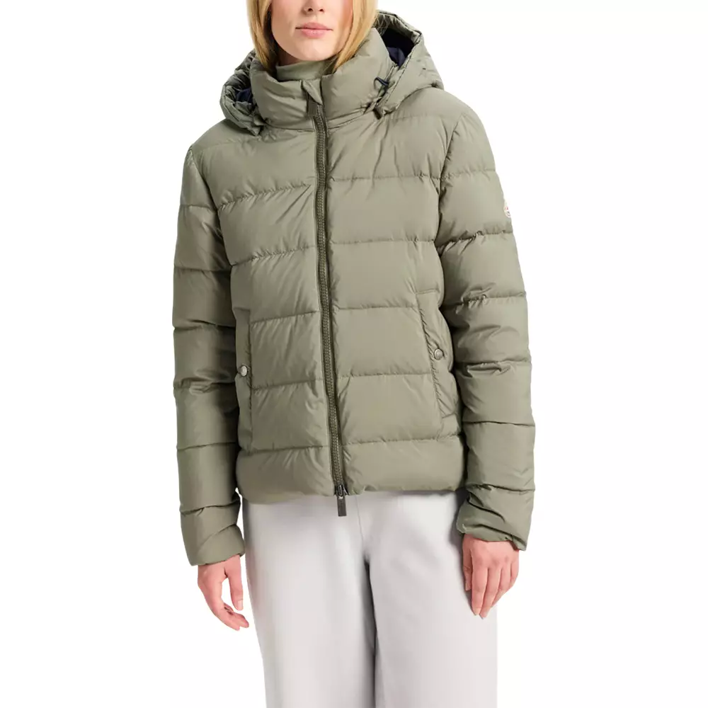 Spoutnic Down Jacket With Removable Hood Women Khaki