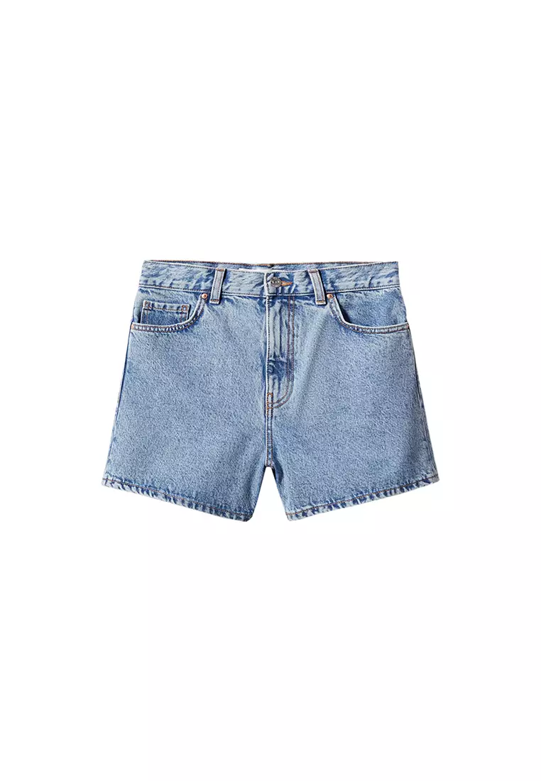 High-Waist Denim Shorts