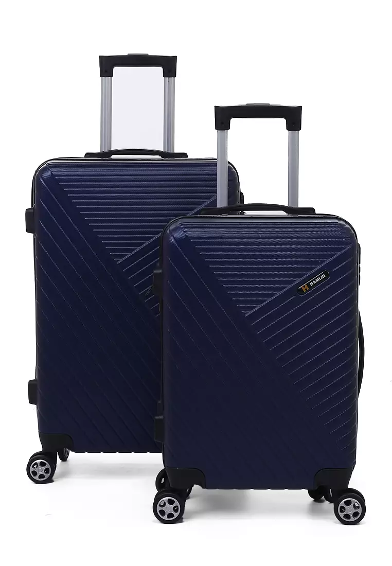 Isvara Tas Koper Hardcase Fiber One Set Unisex Large Compartment Suitcase Code Lock System Material ABS+PVC Coated ORIGINAL - Blue