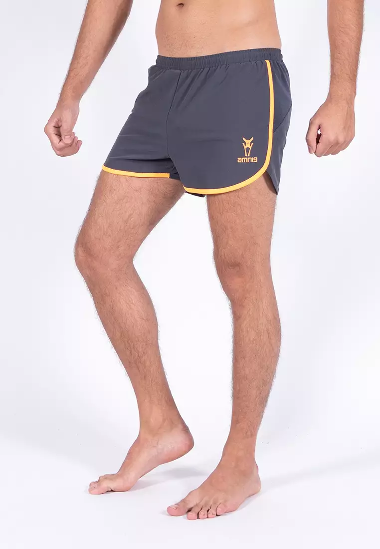 Amnig Men Aery 2" Running Shorts (Grey)