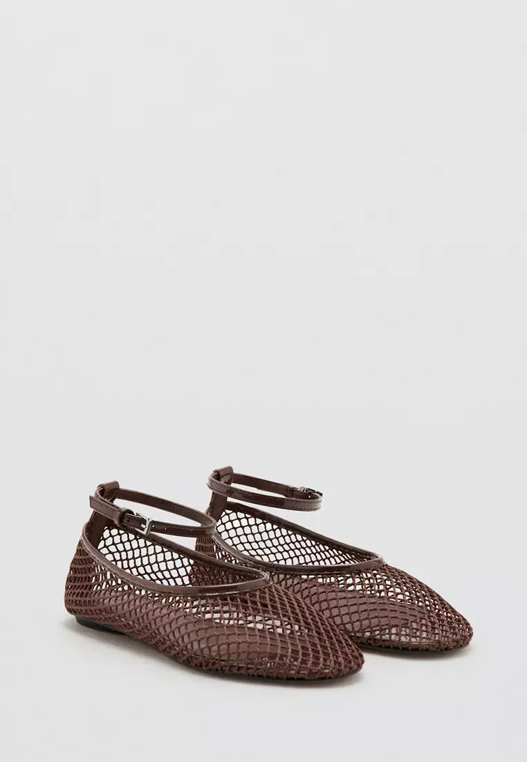 Ballet Flats with Mesh Bracelet
